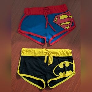 Batman Logo Lounge Shorts - Black & Yellow Y2K Sports Jogging Cosplay Cute small